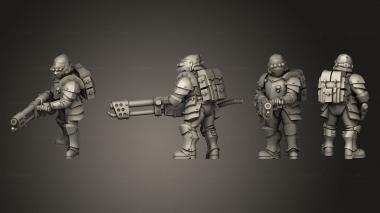 Military figurines Heavy Flamer operator 1 3d model