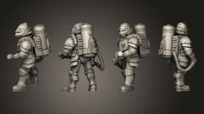 Military figurines (Heavy Flamer operator 2, STKW_7390) 3D models for cnc