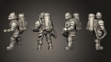 Military figurines Heavy Flamer operator 2 3d model