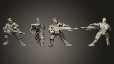 Military figurines Heavy Gunner A 3d model