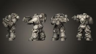 Military figurines HEAVY INTERCESORS 02 3d model