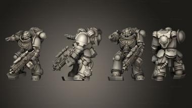 Military figurines HEAVY INTERCESORS 04 3d model