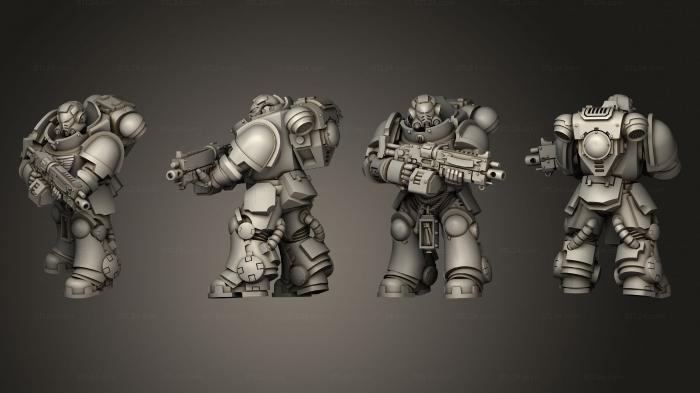 Military figurines (HEAVY INTERCESORS 05, STKW_7399) 3D models for cnc