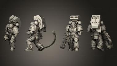 Military figurines Heavy Intercessors bolter no shield 3d model