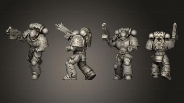 Military figurines Heavy Intercessors Initiate 2 no shield 3d model