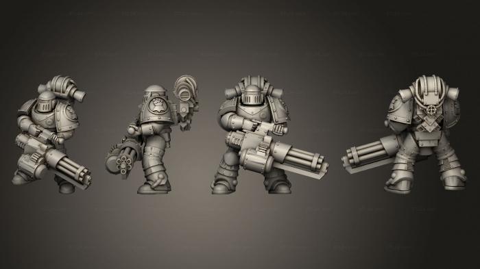 Military figurines (Heavy With Assault Cannon, STKW_7421) 3D models for cnc