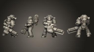 Military figurines Heavy With Assault Cannon 3d model