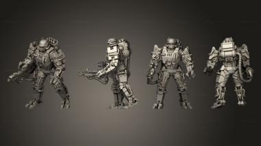 Military figurines Helgrim Assault Robot 1 3d model
