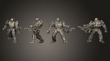 Military figurines Helgrim Assault Robot 2 3d model