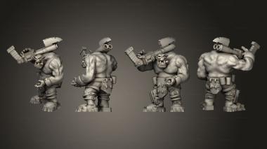 Military figurines Hick Broozer Assault Gunner B 3 3d model