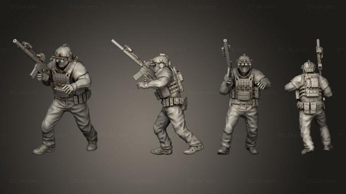Military figurines (High Risk Contractors 04, STKW_7490) 3D models for cnc
