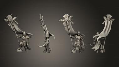 Military figurines Highborn Elves Exalted Leader Banner 3d model