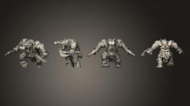 Military figurines Hippo Warrior Double Axe 3d model
