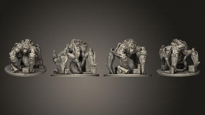 Military figurines (Hive Lurker Based Extra Support 001, STKW_7552) 3D models for cnc