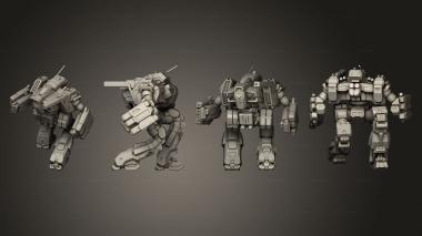 Military figurines HLF Prime 4 3d model
