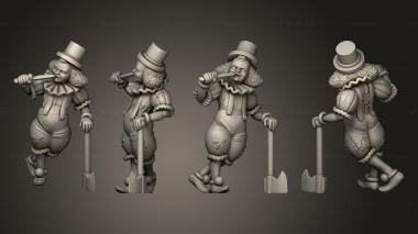 Military figurines Horror Clown Axe 3d model