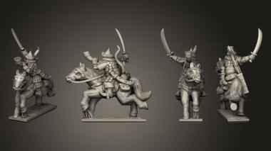 Military figurines horse archersrider 1 3d model