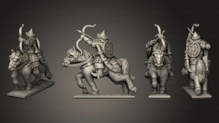 Military figurines (horse archersrider 3, STKW_7589) 3D models for cnc