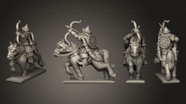 Military figurines horse archersrider 3 3d model