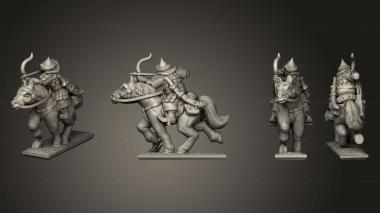 Military figurines horse archersrider 5 3d model