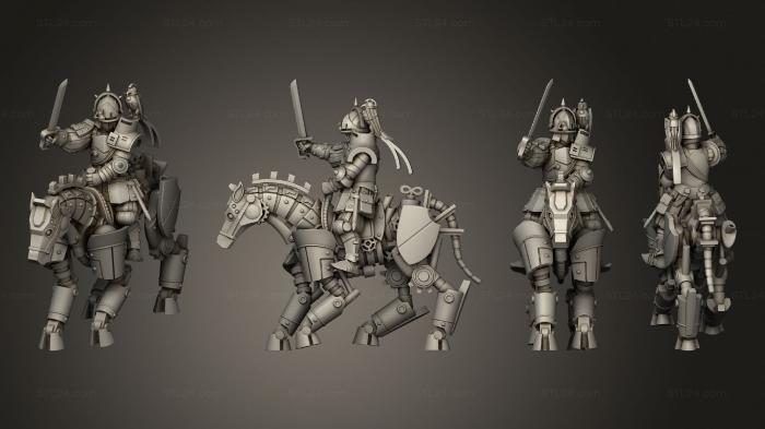 Military figurines (Horse Captain 1, STKW_7595) 3D models for cnc