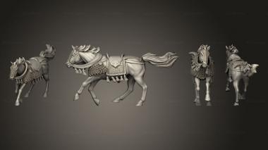 Military figurines Horse 08 3d model