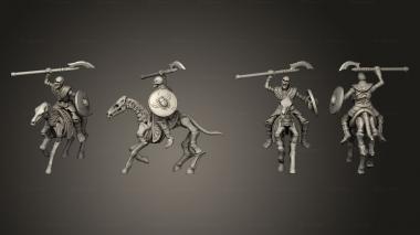 Military figurines Horsemen 2 Spear 3d model