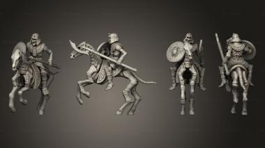 Military figurines Horsemen 3 Spear 3d model