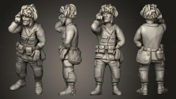 Military figurines (HQ paratrooper Officer radio, STKW_7642) 3D models for cnc