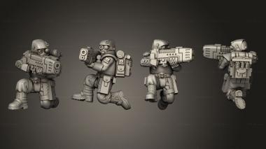 Military figurines HSVG Advancing 10 3d model
