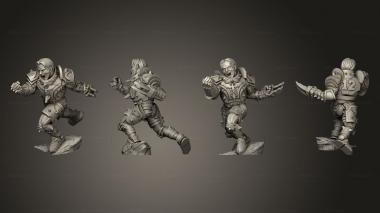 Military figurines human 2 3d model
