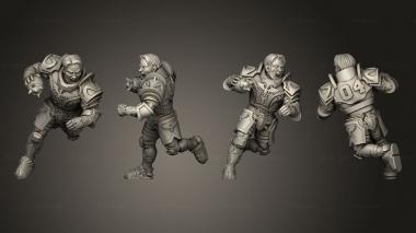 Military figurines human 4 3d model