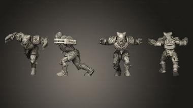 Military figurines human 8 3d model