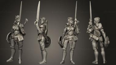 Military figurines Human Bard 1 2 3d model