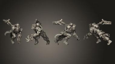 Military figurines Human Cyborg B 3d model
