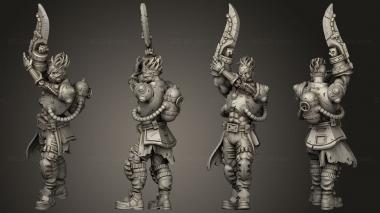 Military figurines Human Cyborgs 3d model