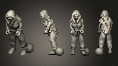 Military figurines Human Female Slave Standing 3d model