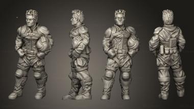 Military figurines Human Male Pilot Based 3d model
