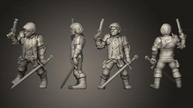 Military figurines human male smuggler CG 3d model