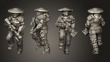 Military figurines Human mercenary 1 3d model