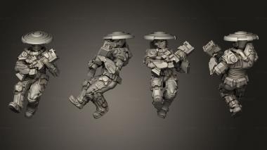 Military figurines Human mercenary 2 3d model