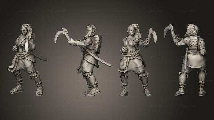 Military figurines (Human Monk Pose 04, STKW_7745) 3D models for cnc