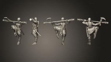 Military figurines Human Monk Pose 05 3d model