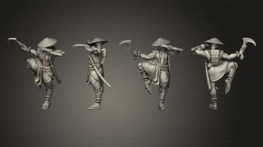 Military figurines Human Monk Pose 06 3d model