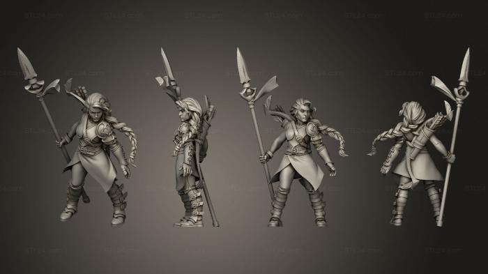 Military figurines (Human Ranger ver 3, STKW_7752) 3D models for cnc