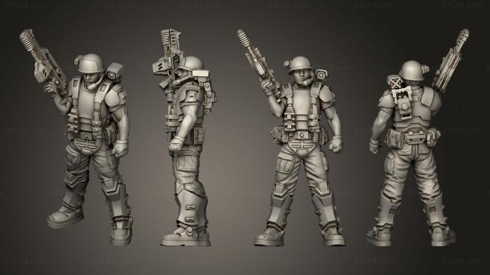 Military figurines (HUMAN SPACE MARINE OJI ALKASID 2, STKW_7762) 3D models for cnc