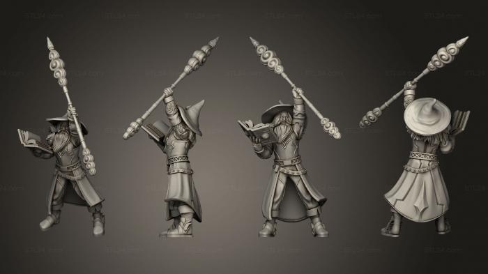 Military figurines (Human Wizard wand book v3, STKW_7771) 3D models for cnc