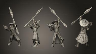 Military figurines Human Wizard wand book v3 3d model