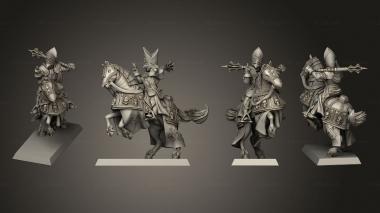 Military figurines Humans Arch Elector Bishop Horse 3d model
