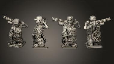 Military figurines Huntress 3d model